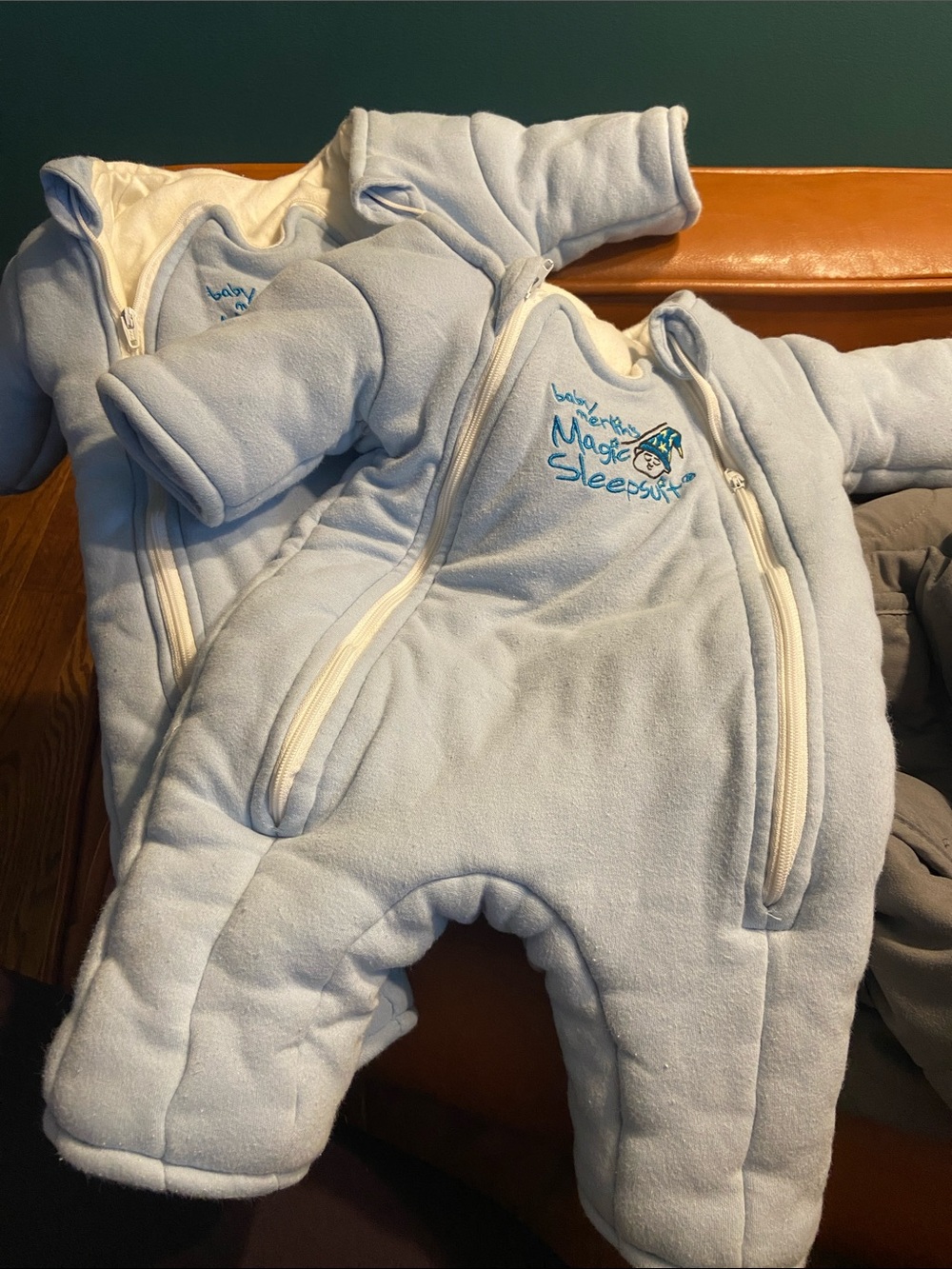Baby Magic Merlin Sleepsuit in Light Blue - Cozy Fleece